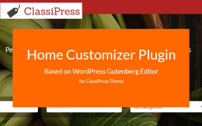 Home Customizer for ClassiPress