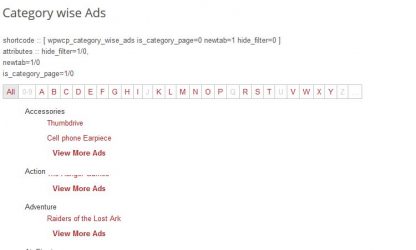 Ad Listings for ClassiPress