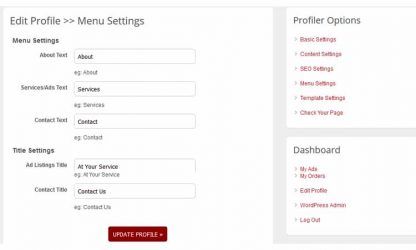 Profiler for ClassiPress