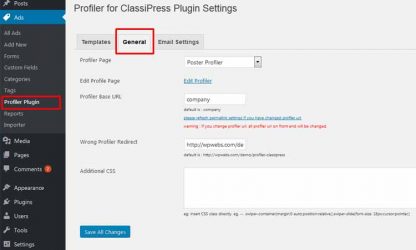 Profiler for ClassiPress