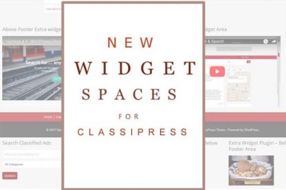 ClassiPress New Widget Spaces