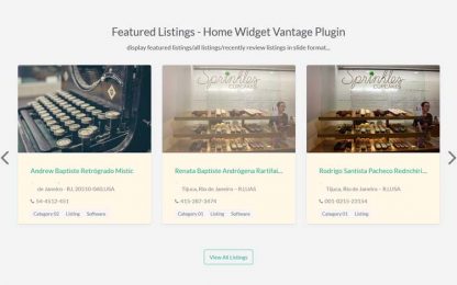 Home Widgets for Vantage