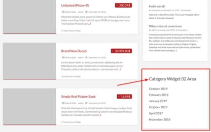 Category Widgets for AppThemes