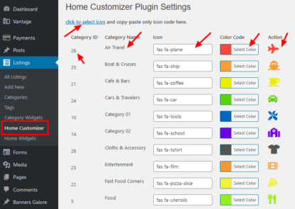 Home Customizer for Vantage